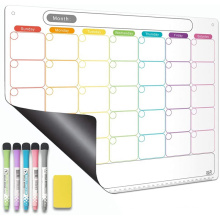 Customized Premium Dry Erase Soft Adhesive Whiteboard Sheet Magnetic Weekly Planner Fridge White Board for Kids School Office